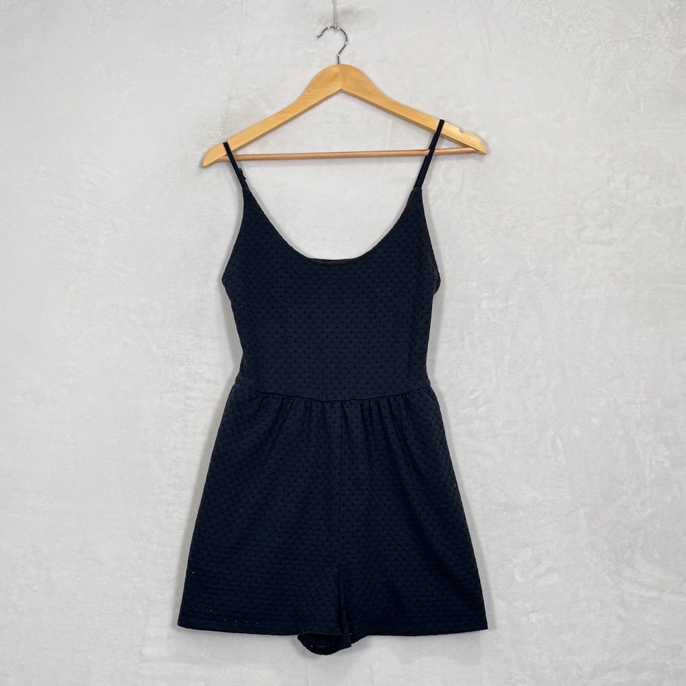 Wild Fable Navy Blue Eyelet Romper Small